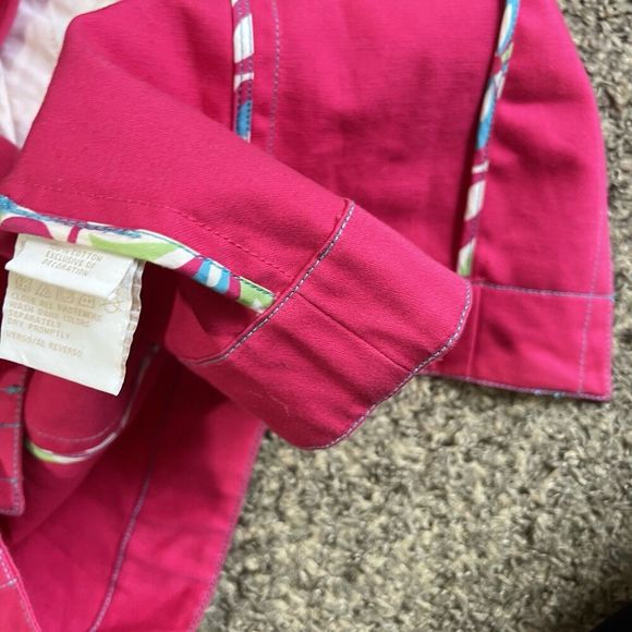 Y2K Vintage Tommy Hilfiger Trench Coat Jacket Size Small Pink 90s Barbie - Picture 6 of 7